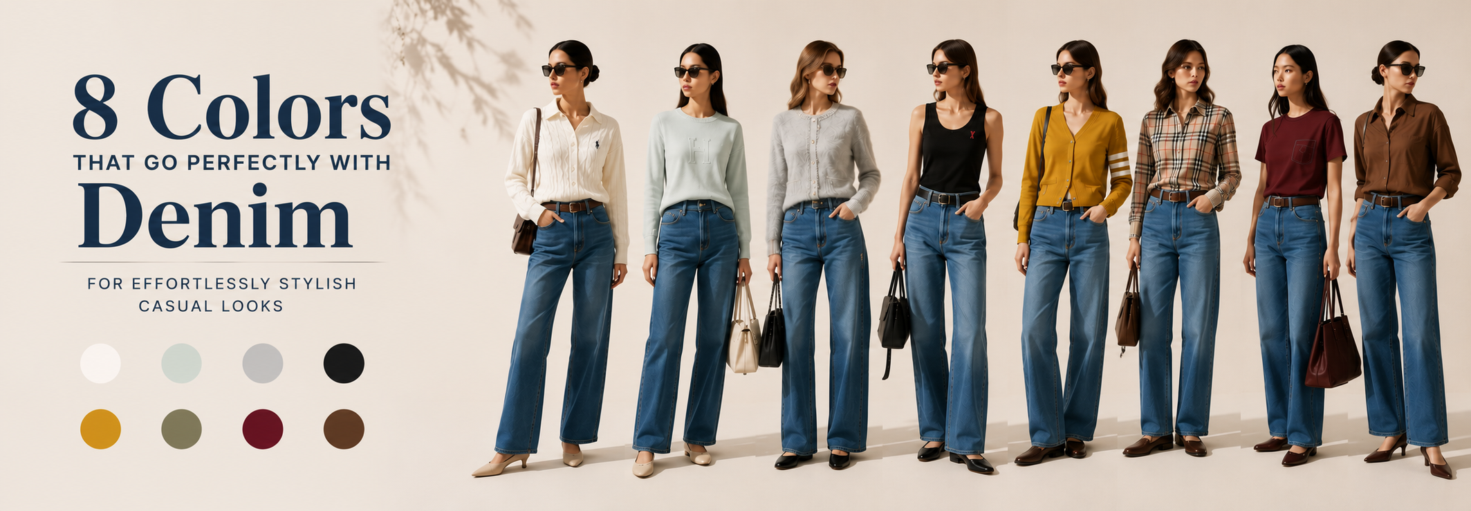 8 Warna yang Cocok Dipadukan dengan Denim untuk Gaya Kasual Stylish